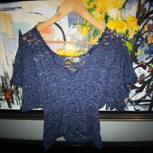 90’s Mudd Lace Navy Top